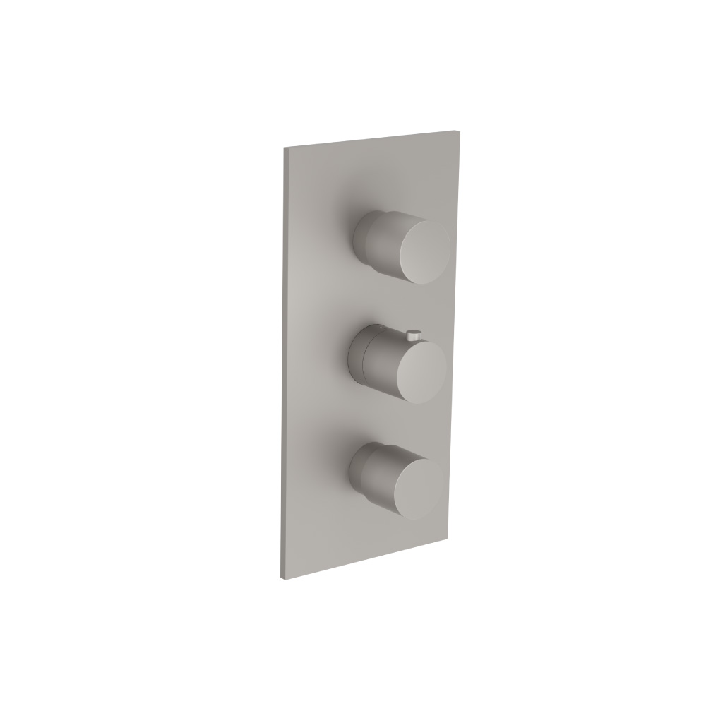 3/4" Thermostatic Valve With Trim - 3 Output | Steel Grey