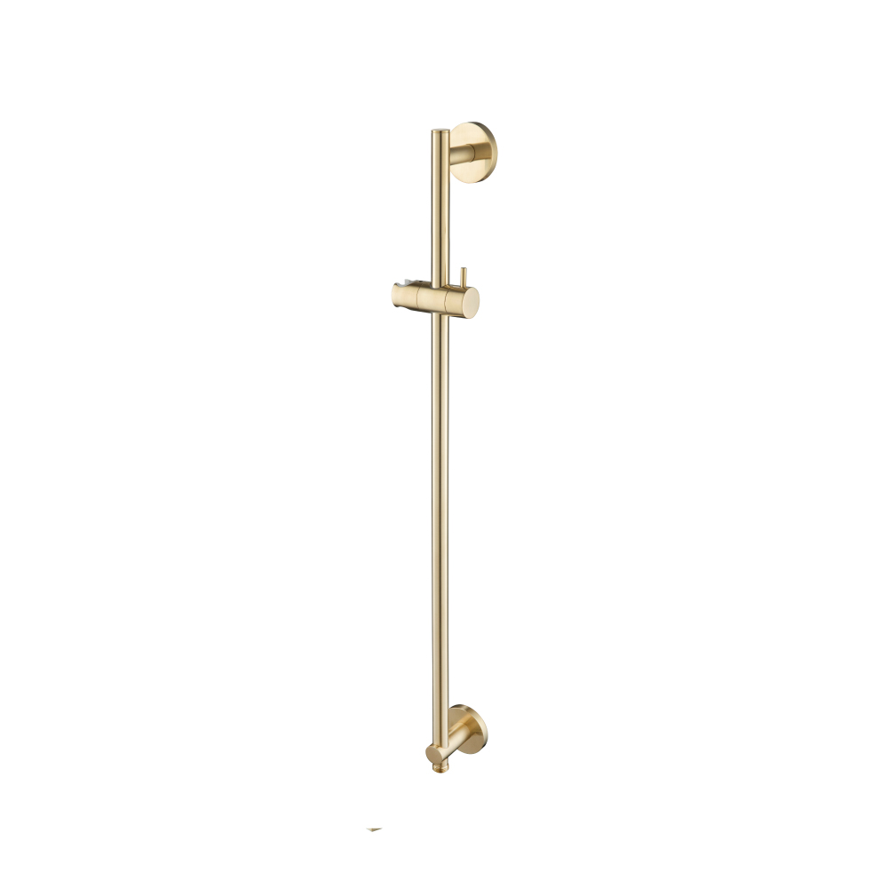 Shower Slide Bar With Integrated Wall Elbow | Satin Brass PVD
