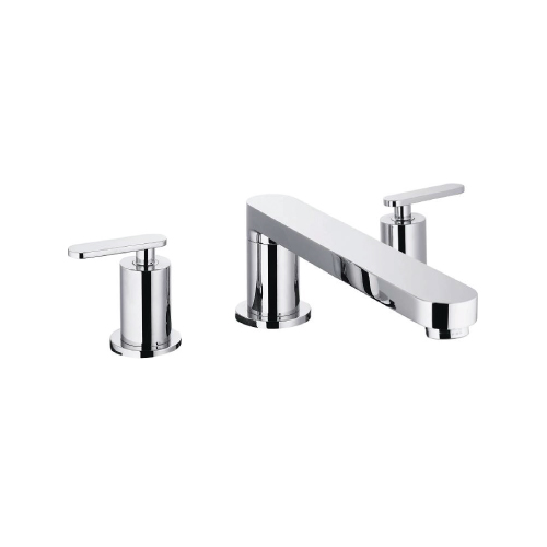 Three Hole 8" Widespread Two Handle Bathroom Faucet | Chrome