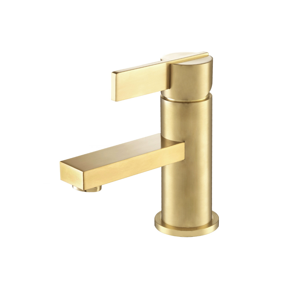 Single Hole Bathroom Faucet | Satin Brass PVD