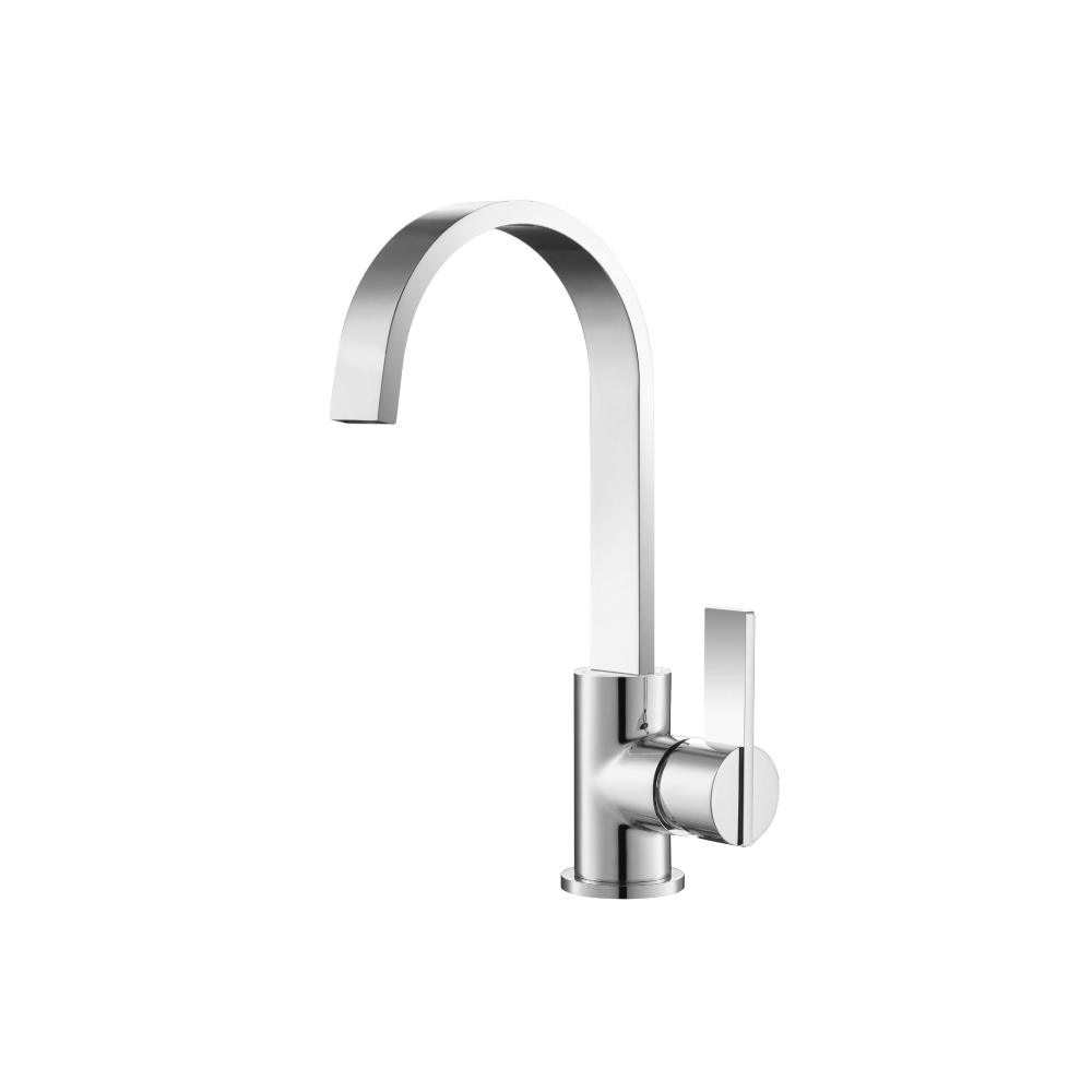 Single Hole Bathroom Faucet - With Swivel Spout | Chrome