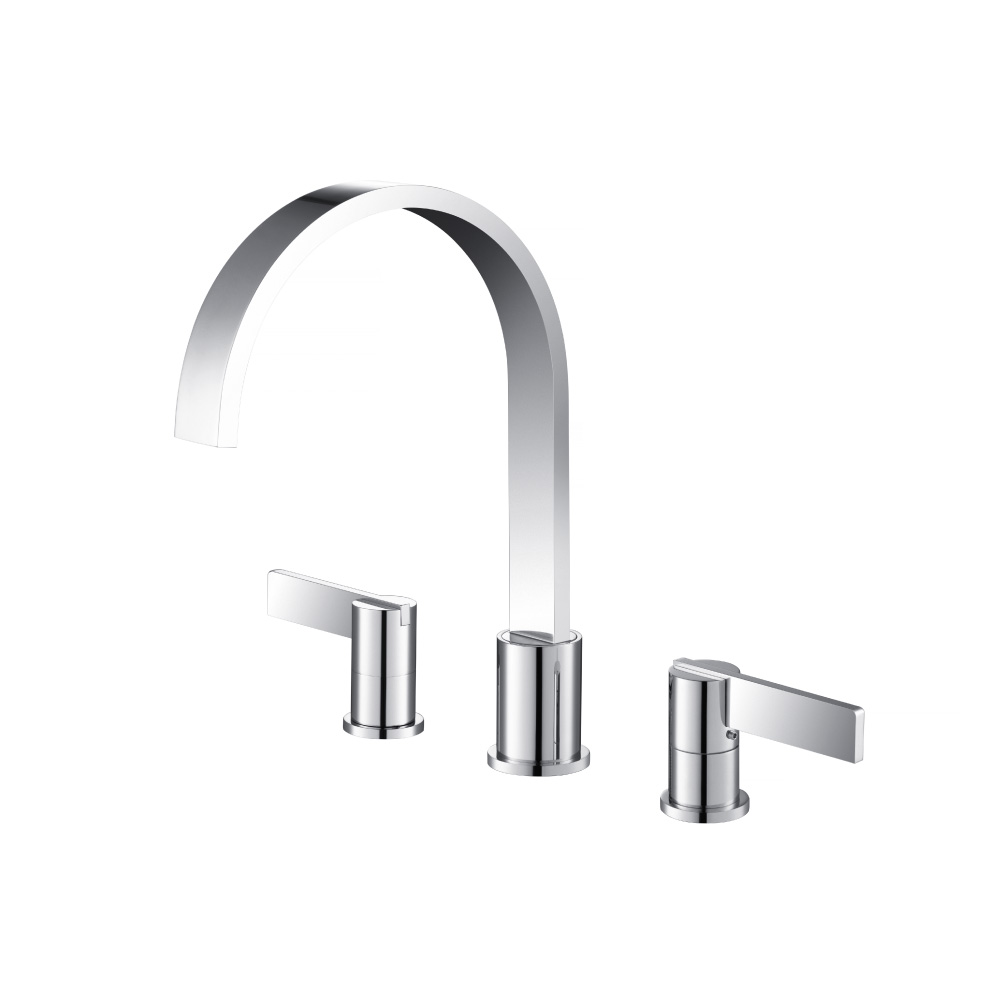 3 Hole Deck Mount Roman Tub Faucet | Chrome