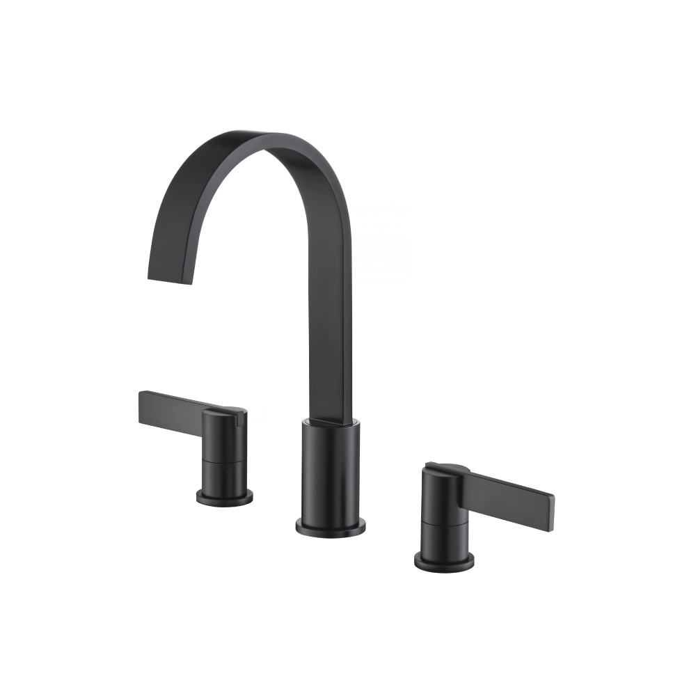 3 Hole Deck Mount Roman Tub Faucet | Matte Black