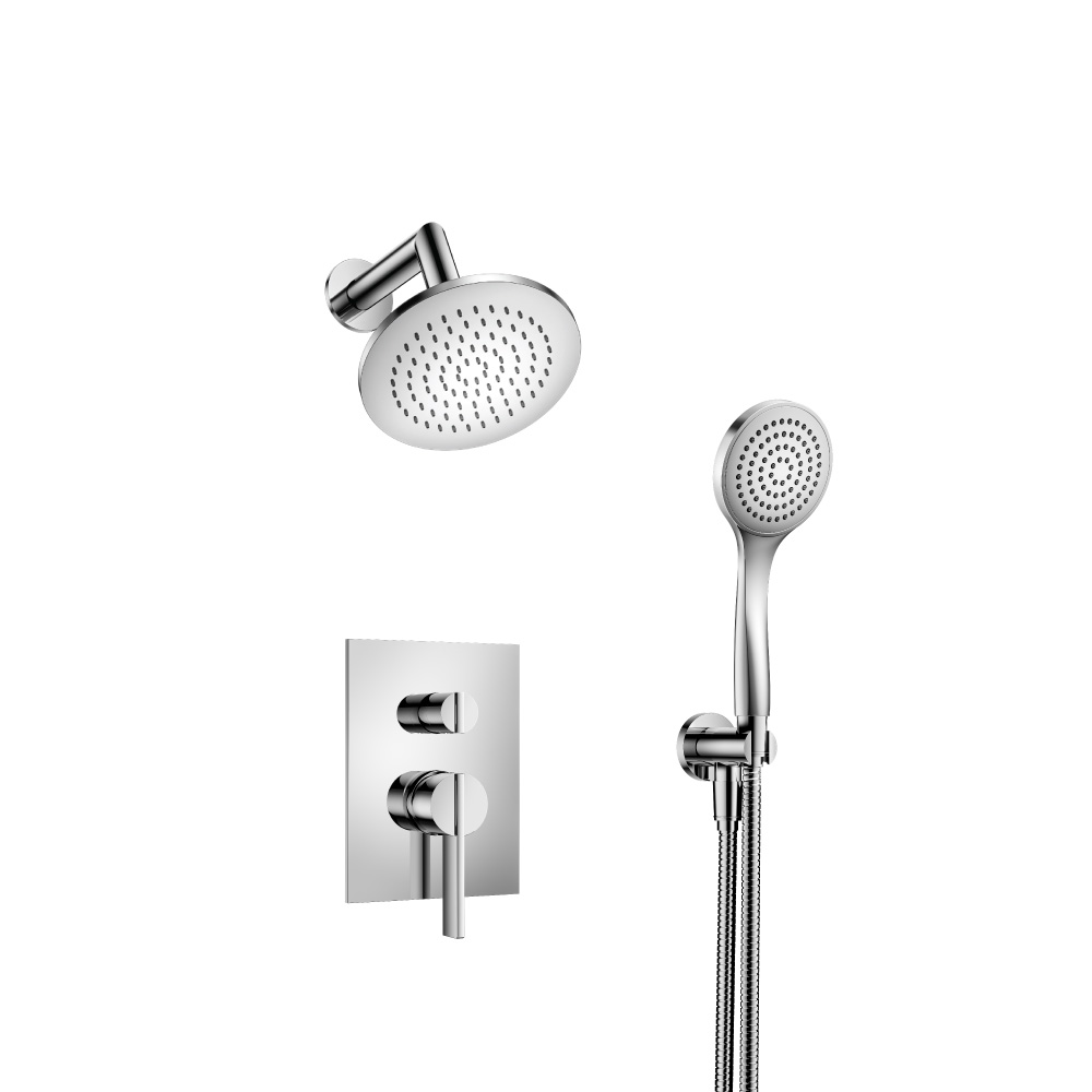 Two Output Shower Set With Shower Head And Hand Held | Chrome