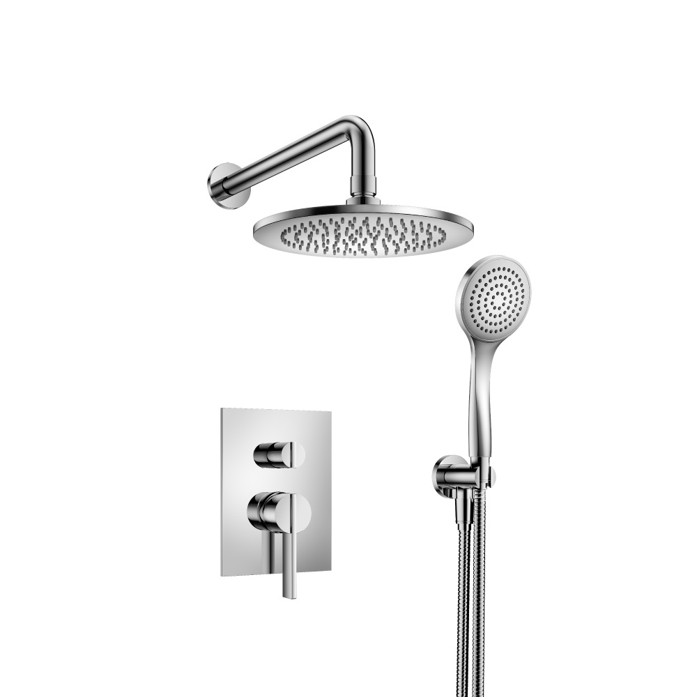 Two Output Shower Set With Shower Head And Hand Held | Chrome