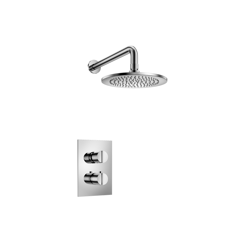 Single Output Shower Set With Shower Head And Arm | Chrome