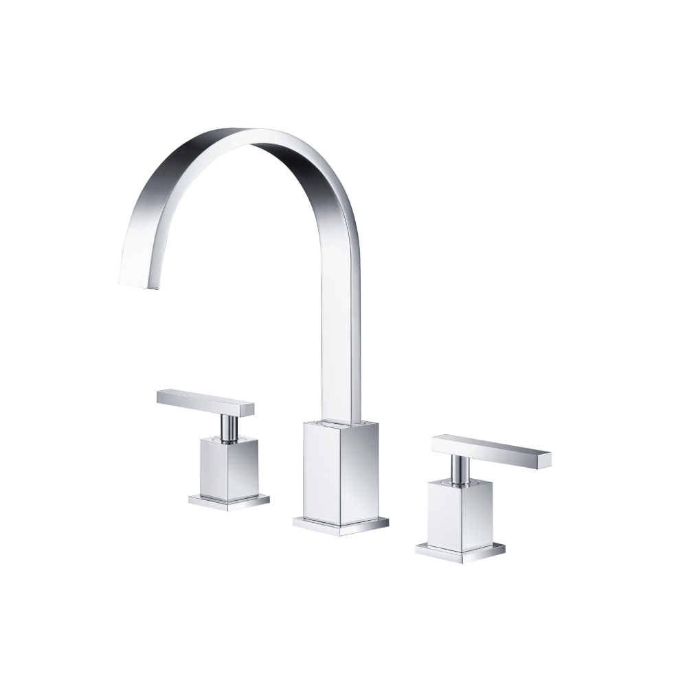 3 Hole Deck Mount Roman Tub Faucet | Chrome