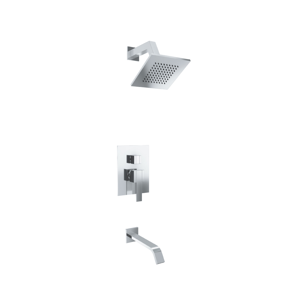 Two Output Shower Set With Shower Head And Tub Spout | Chrome