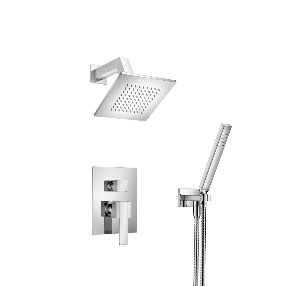 Two Output Shower Set With Shower Head And Hand Held | Chrome