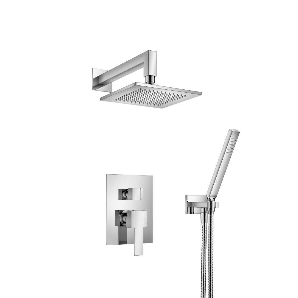 Two Output Shower Set With Shower Head And Hand Held | Chrome