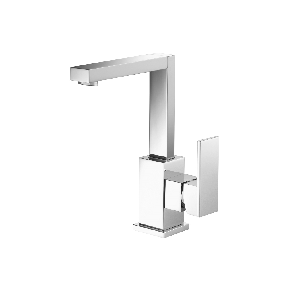 Single Hole Bathroom Faucet - With Swivel Spout | Brushed Nickel PVD