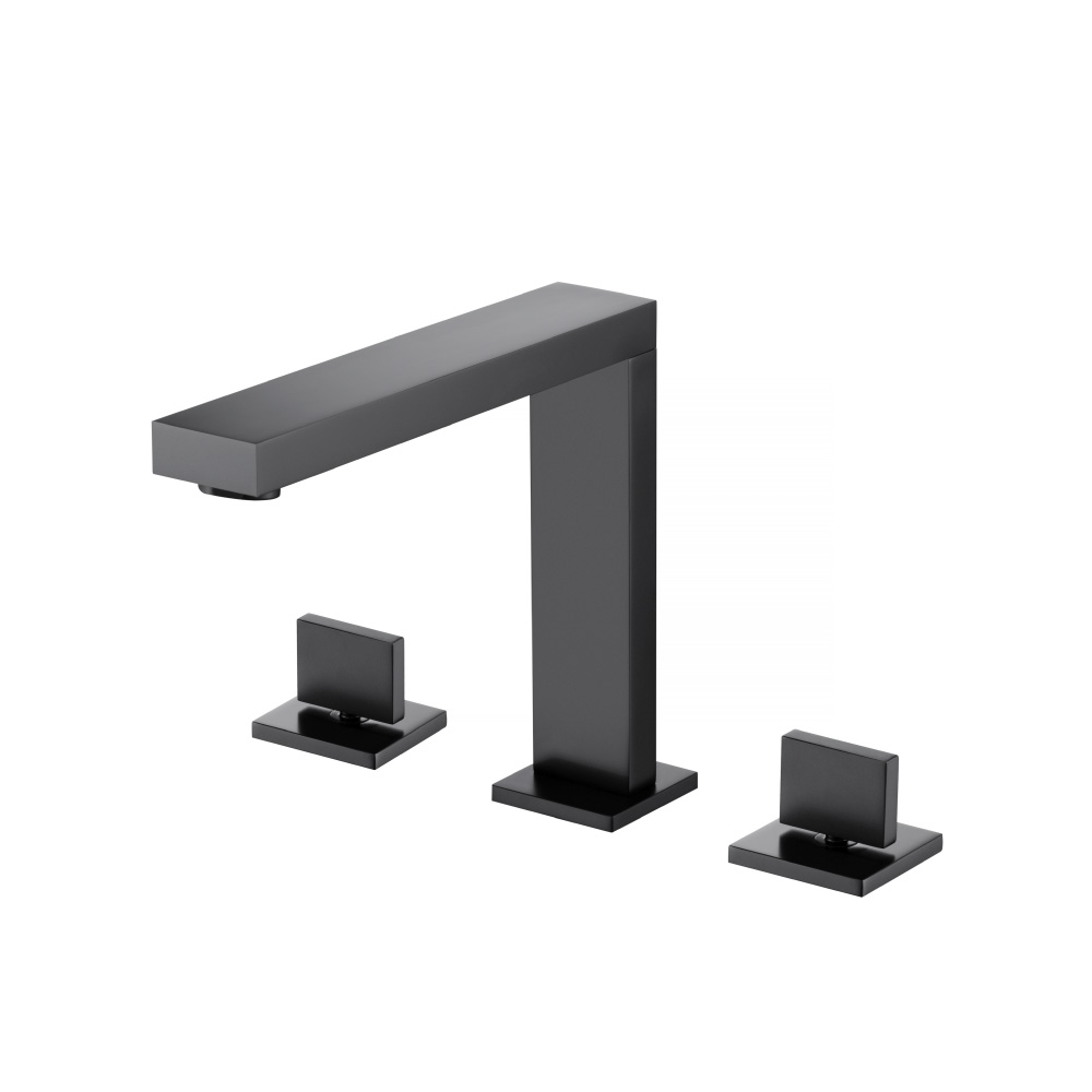 3 Hole Deck Mount Roman Tub Faucet | Matte Black