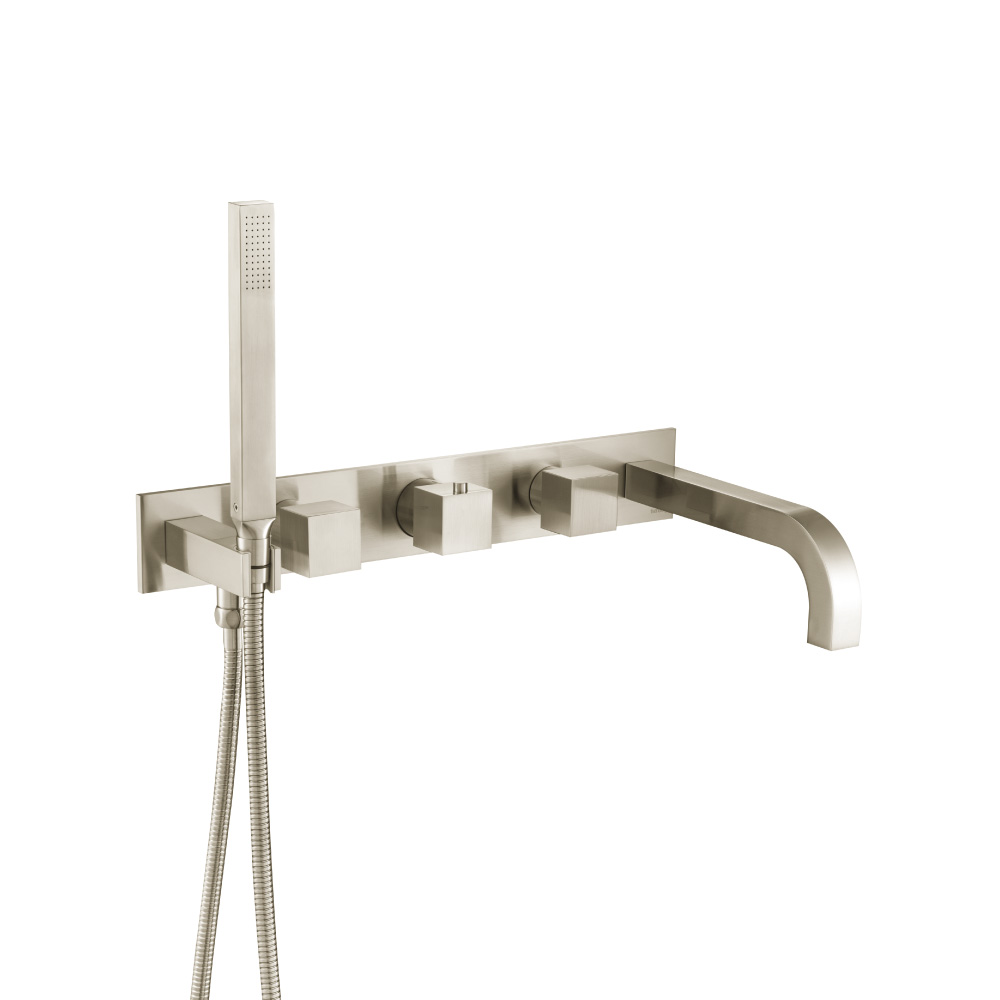 Trim For Wall Mount Tub Filler With Hand Shower | Brushed Nickel PVD