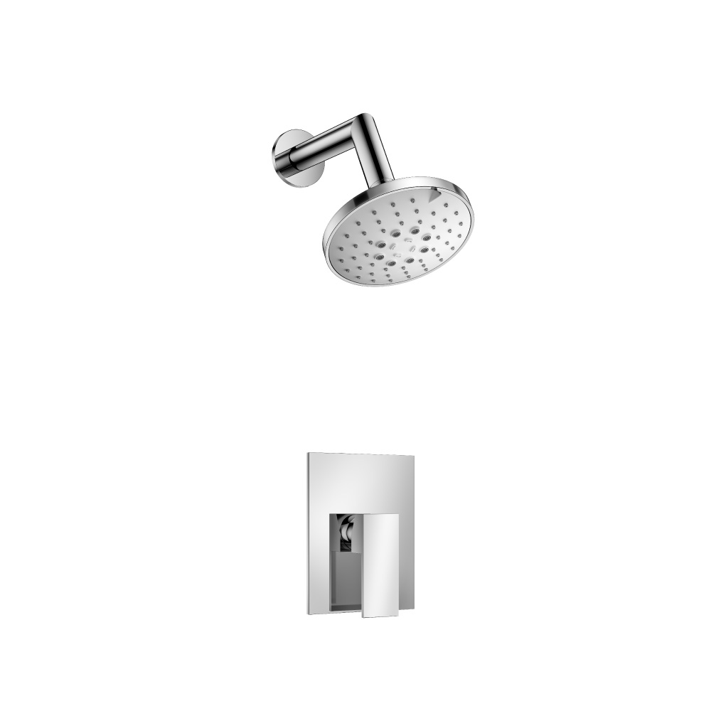 Single Output Shower Set With ABS Shower Head & Arm | Chrome