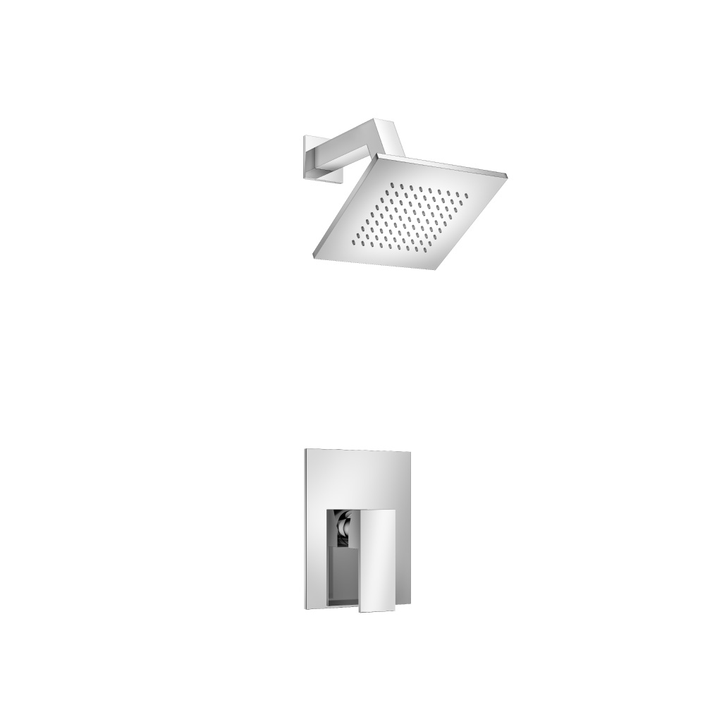 Single Output Shower Set With Brass Shower Head & Arm | Polished Nickel PVD