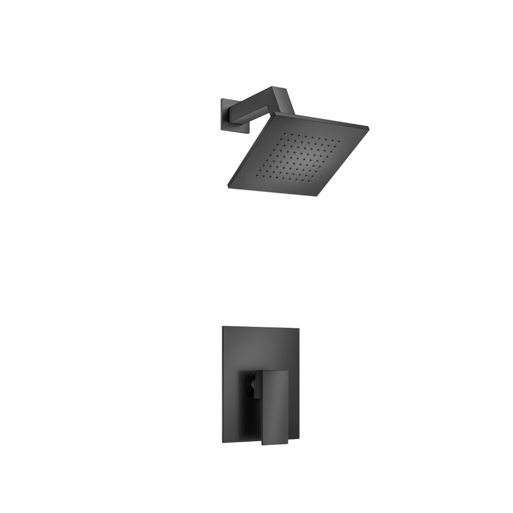 Single Output Shower Set With Brass Shower Head & Arm | Matte Black