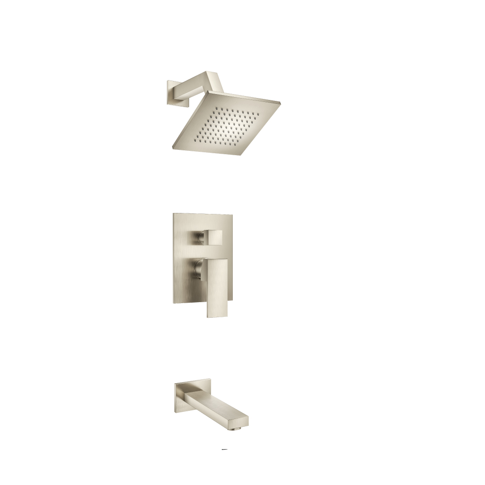 Two Output Shower Set With Shower Head And Tub Spout | Brushed Nickel PVD