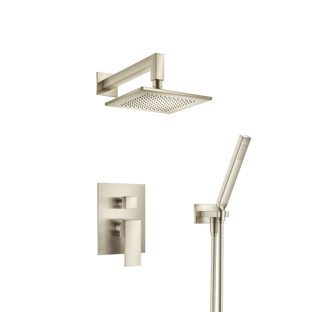 Two Output Shower Set With Shower Head And Hand Held | Brushed Nickel PVD