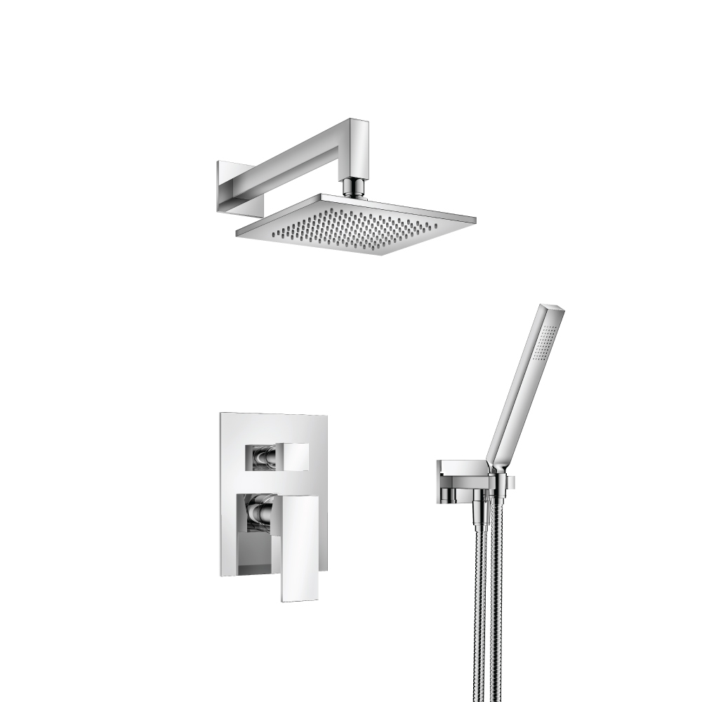 Two Output Shower Set With Shower Head And Hand Held | Chrome