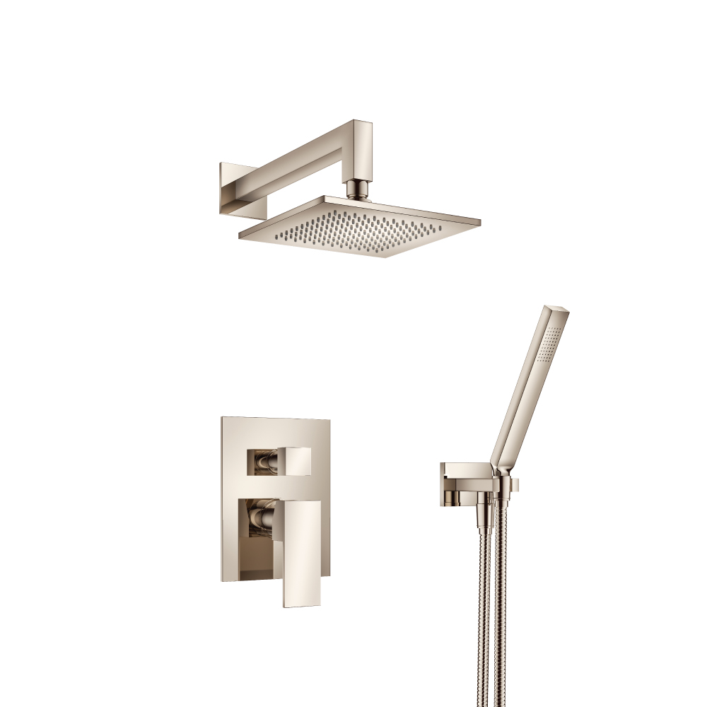 Two Output Shower Set With Shower Head And Hand Held | Polished Nickel PVD