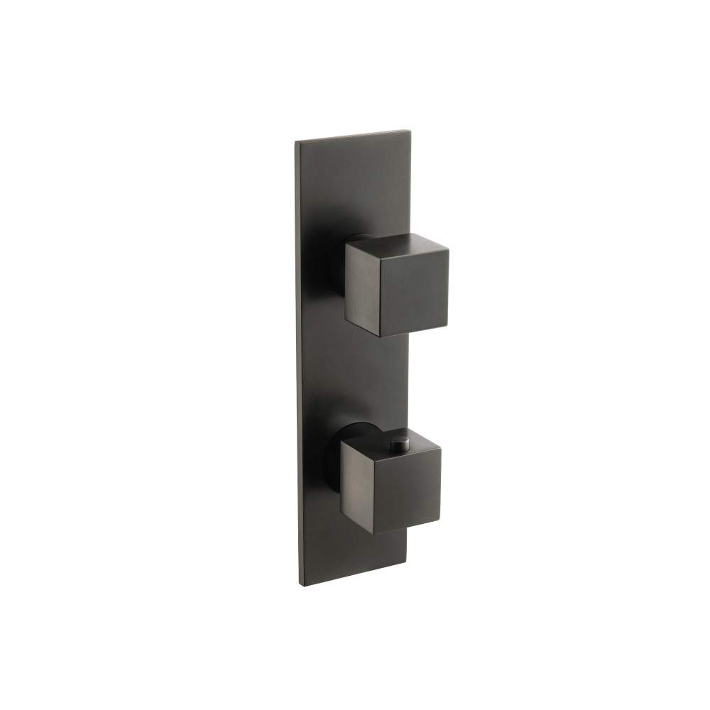 3/4" Thermostatic Shower Valve & Trim  - 2-Output | Matte Black