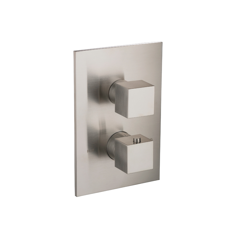 3/4 " Thermostatic Valve & Trim - With 2-Way Diverter - 2 Output | Brushed Nickel PVD