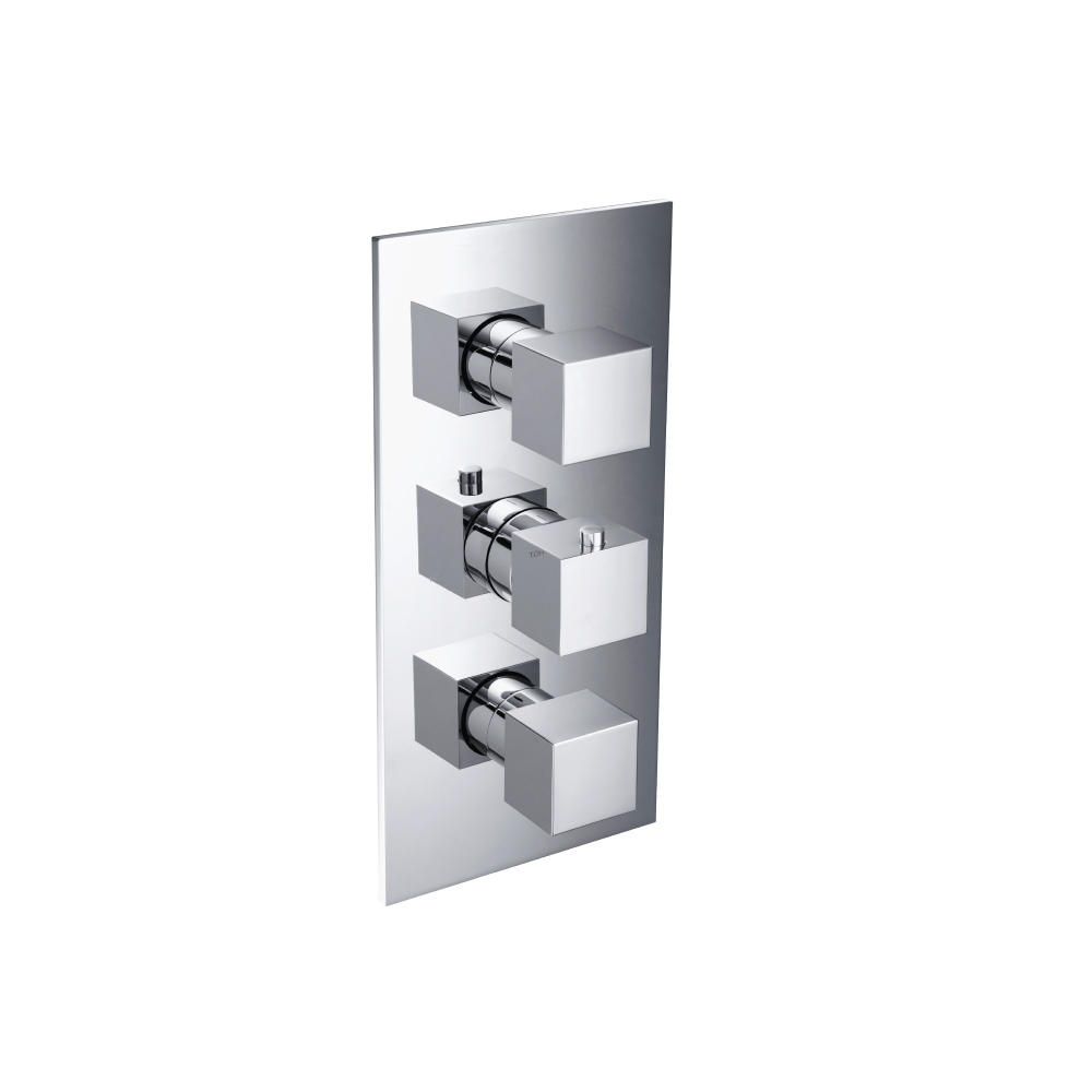 3/4" Thermostatic Valve and Trim - 2 Outputs | Chrome