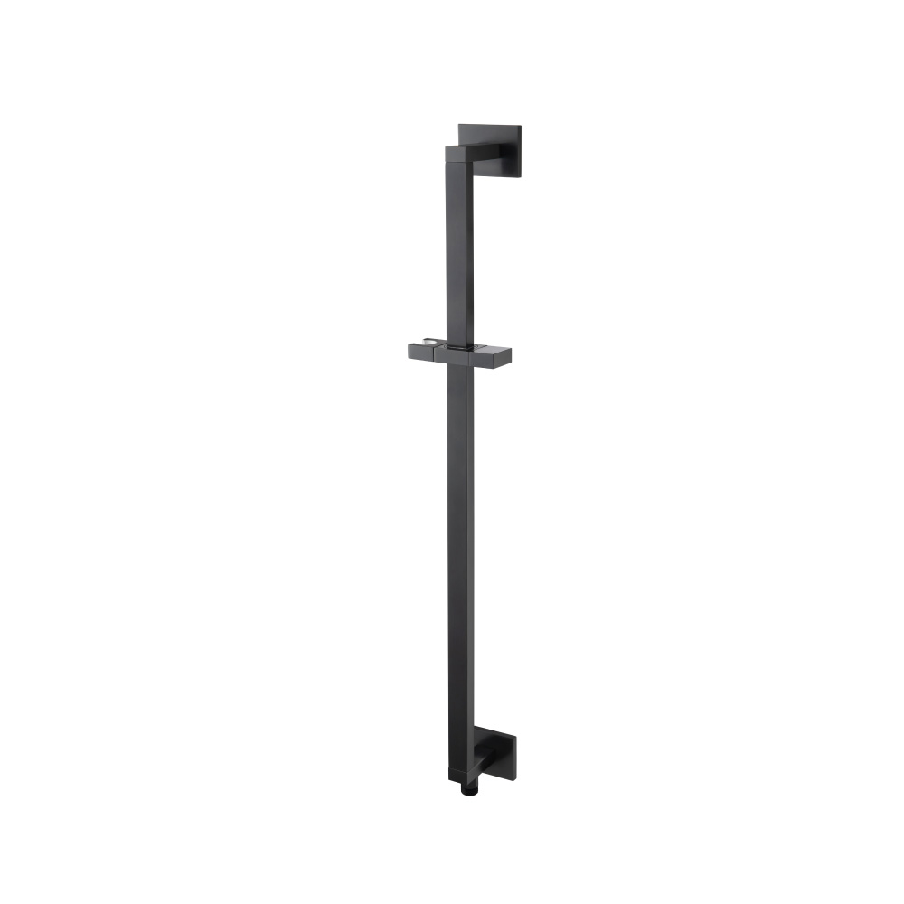 Shower Slide Bar With Integrated Wall Elbow | Matte Black