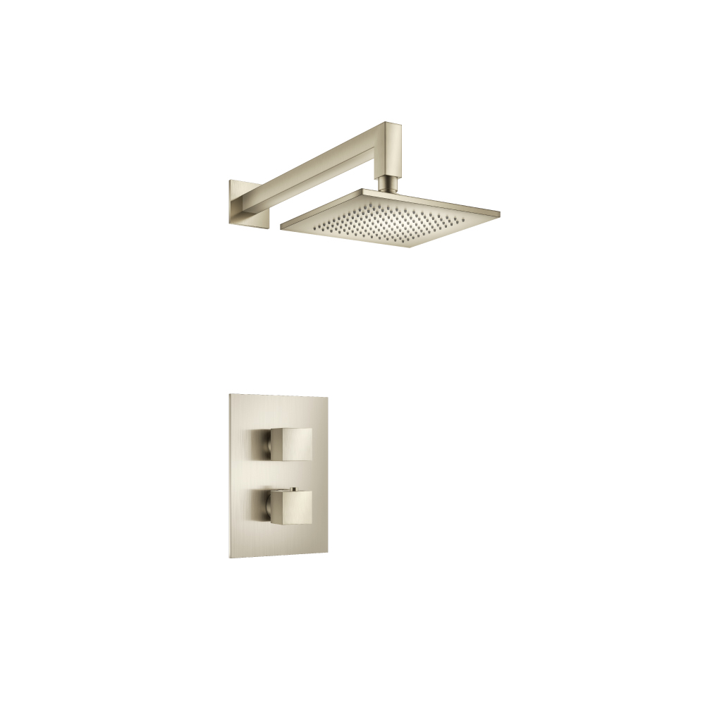 Single Output Shower Set With Shower Head And Arm | Brushed Nickel PVD