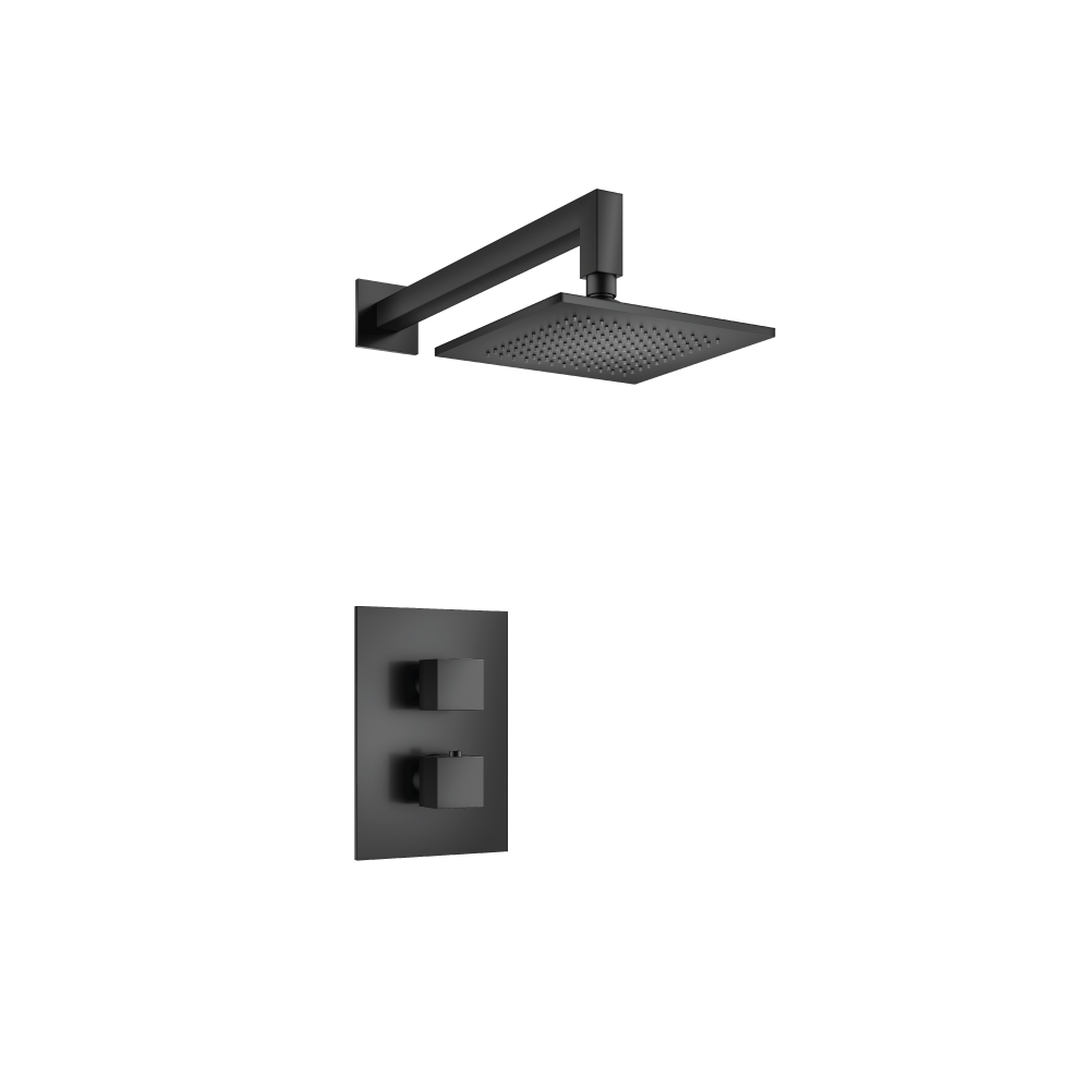 Single Output Shower Set With Shower Head And Arm | Matte Black