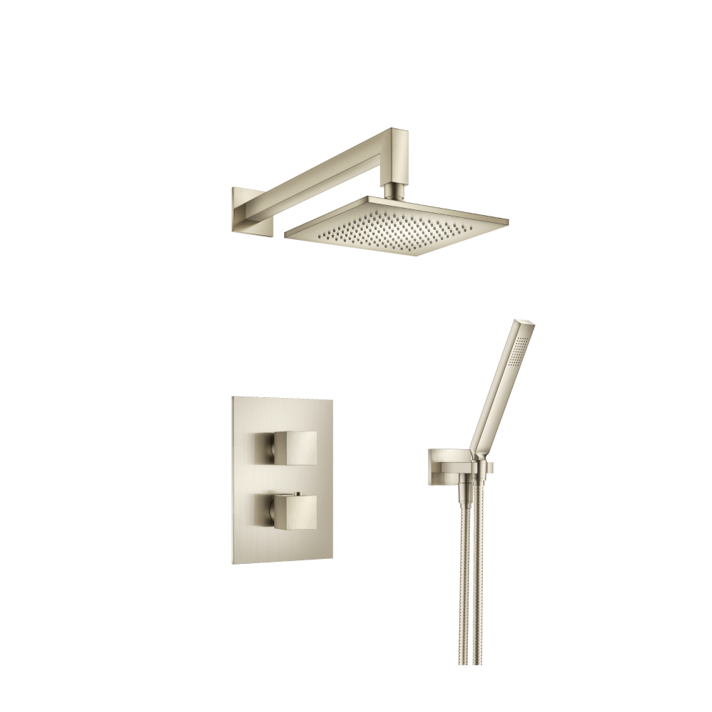 Two Output Shower Set With Shower Head And Hand Held | Brushed Nickel PVD