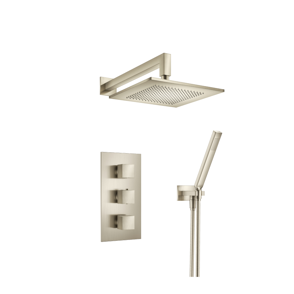 Two Output Shower Set With Shower Head And Hand Held | Brushed Nickel PVD