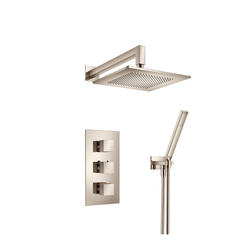 Two Output Shower Set With Shower Head And Hand Held | Polished Nickel PVD