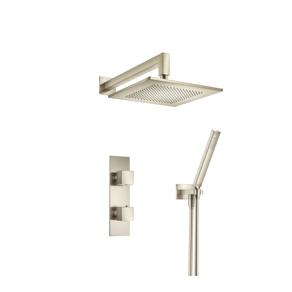 Two Output Shower Set With Shower Head And Hand Held | Brushed Nickel PVD