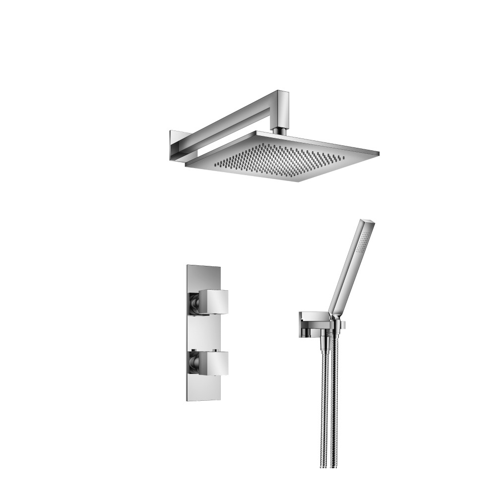 Two Output Shower Set With Shower Head And Hand Held | Chrome