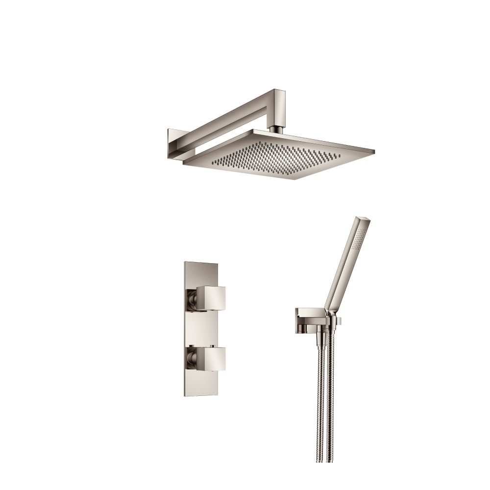 Two Output Shower Set With Shower Head And Hand Held | Polished Nickel PVD