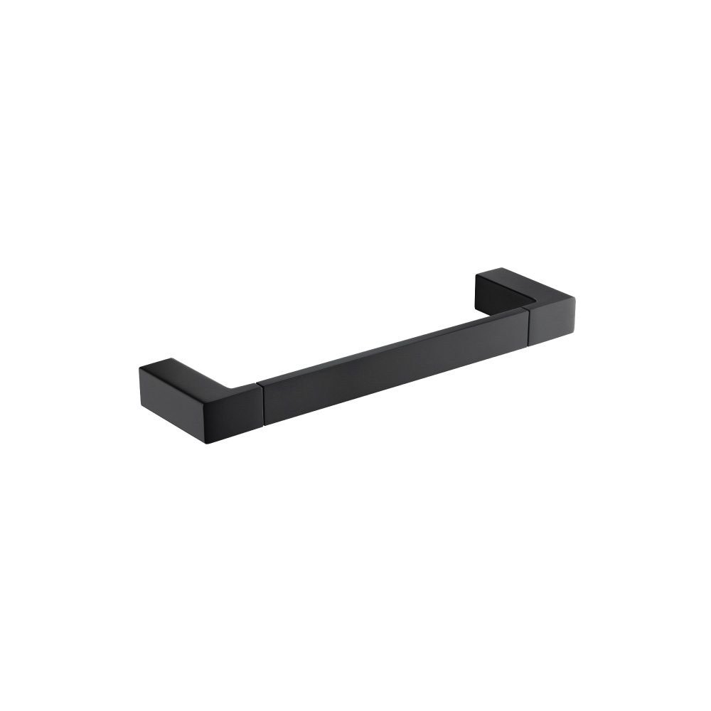 Brass Towel Ring / Mini Towel Bar - 8" | Matte Black