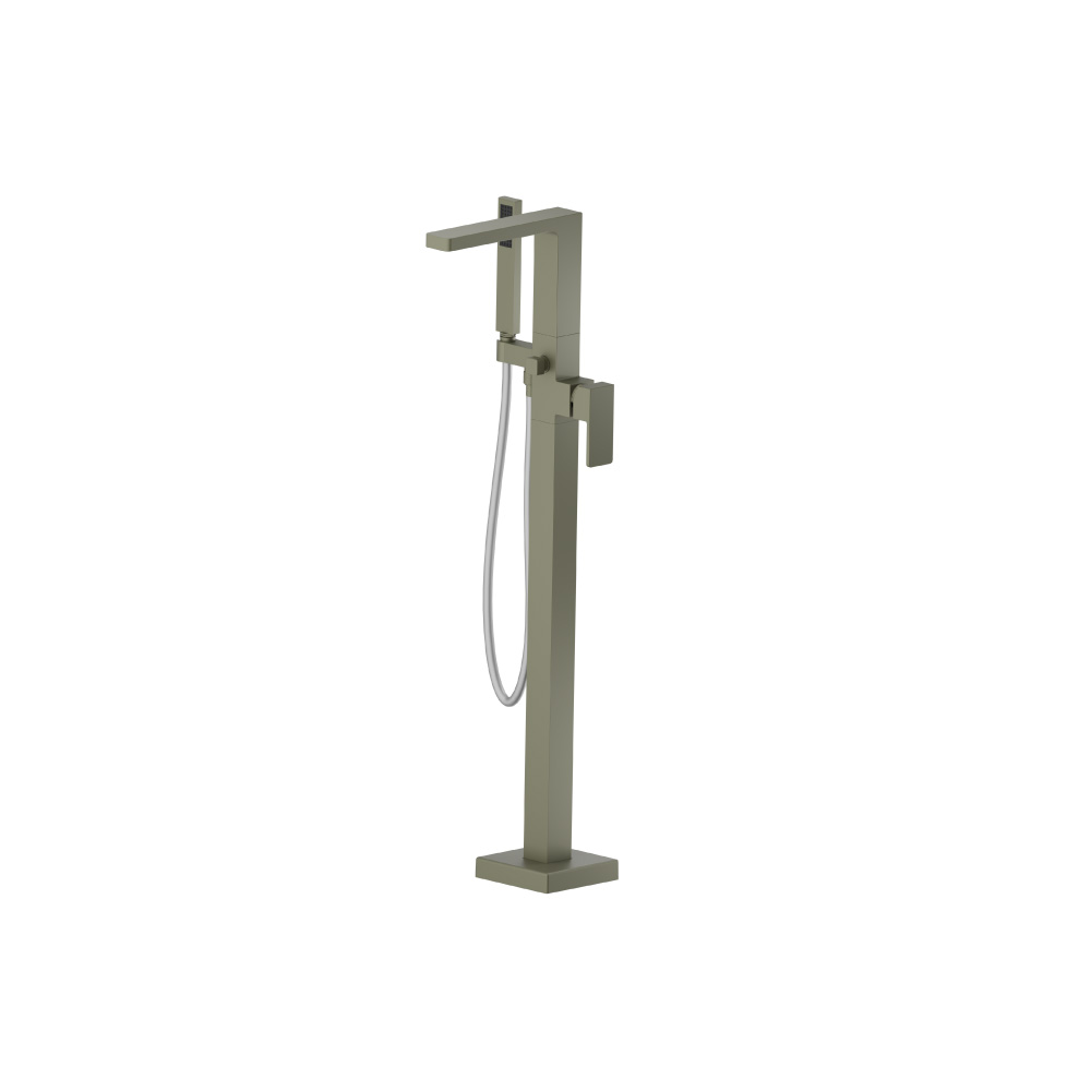 Freestanding Floor Mount Bathtub / Tub Filler With Hand Shower | Army Green