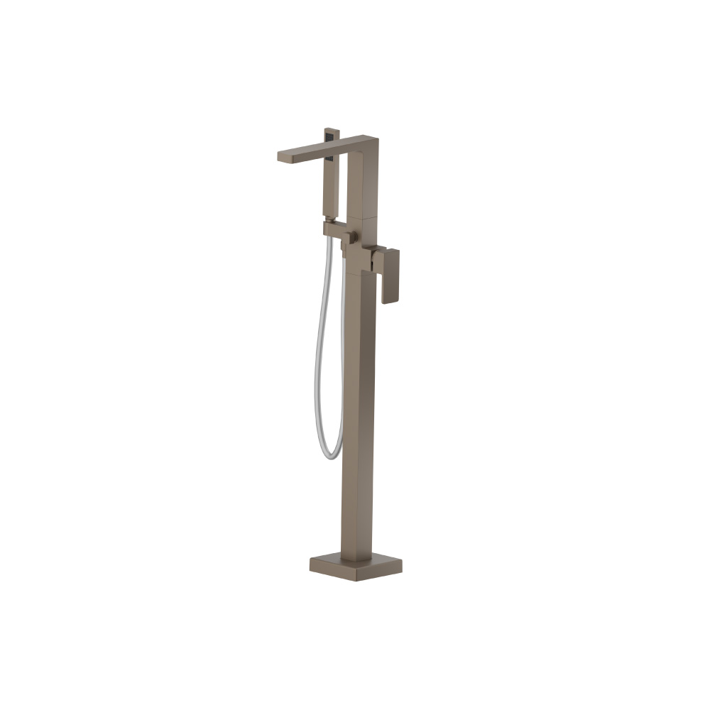 Freestanding Floor Mount Bathtub / Tub Filler With Hand Shower | Dark Tan