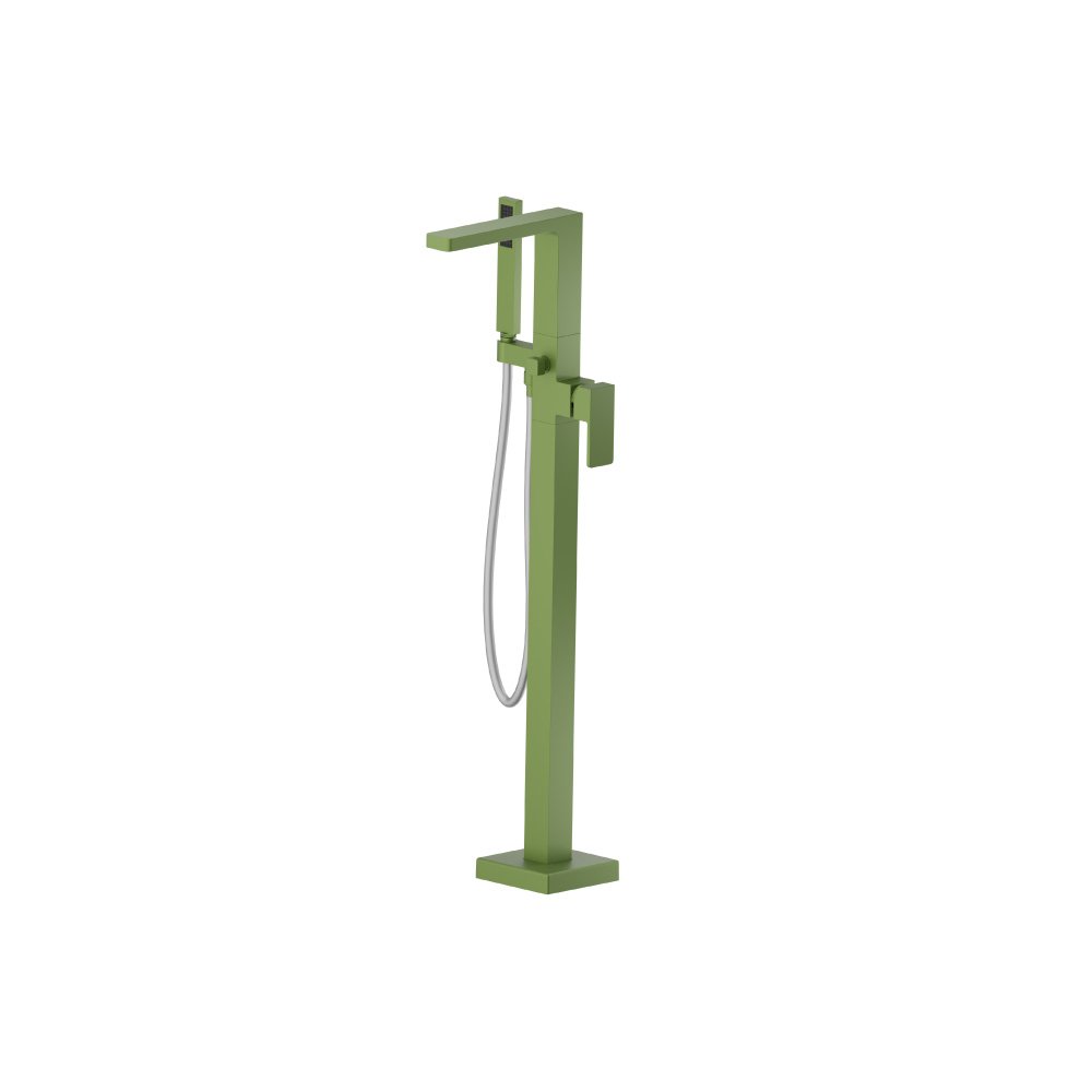 Freestanding Floor Mount Bathtub / Tub Filler With Hand Shower | Isenberg Green