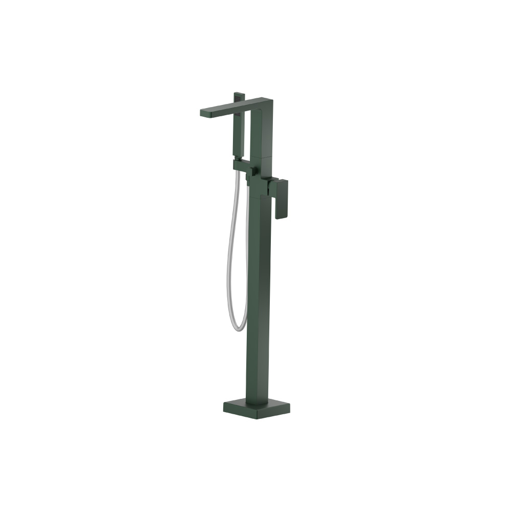 Freestanding Floor Mount Bathtub / Tub Filler With Hand Shower | Leaf Green