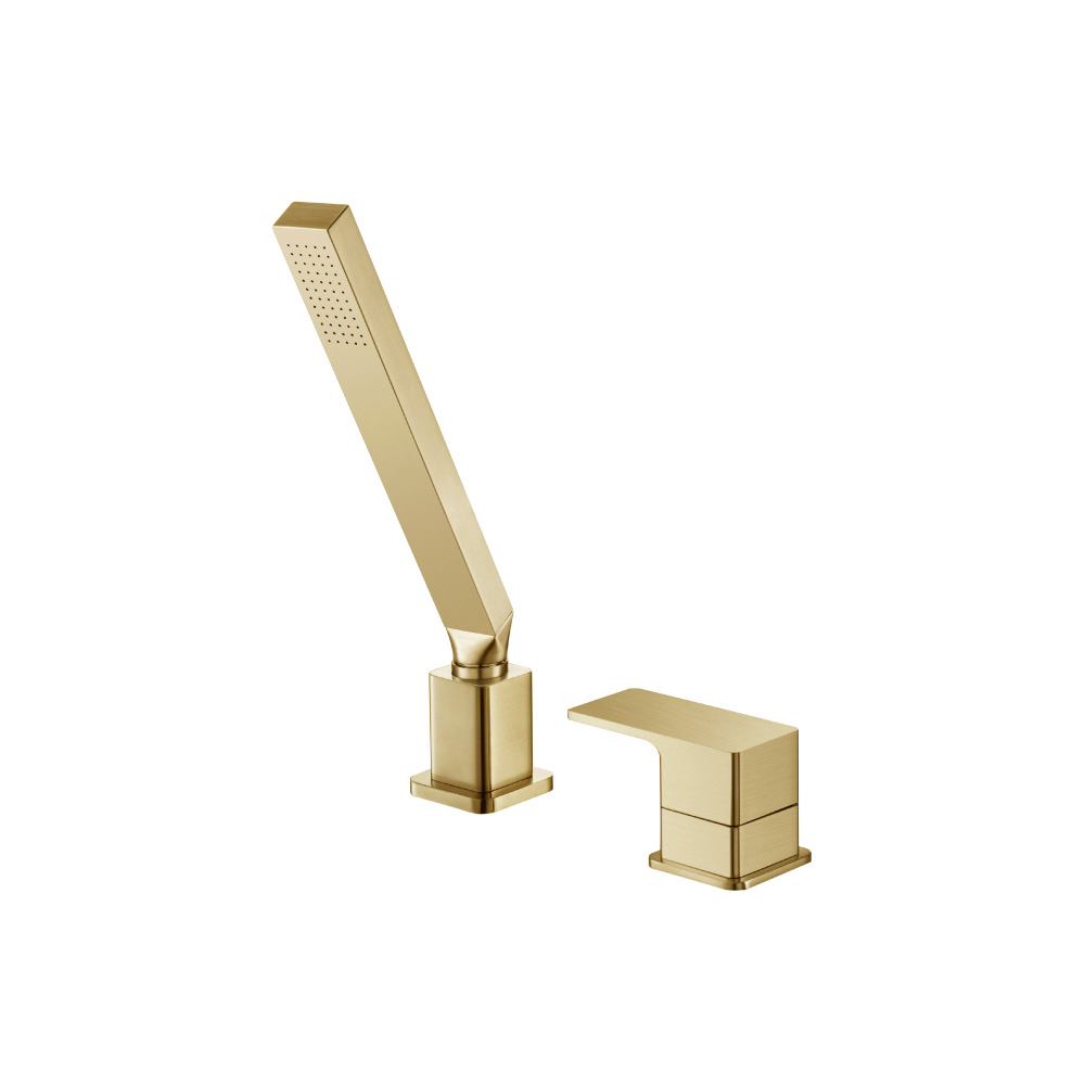 Deck Diverter With Holder & Hose | Satin Brass PVD