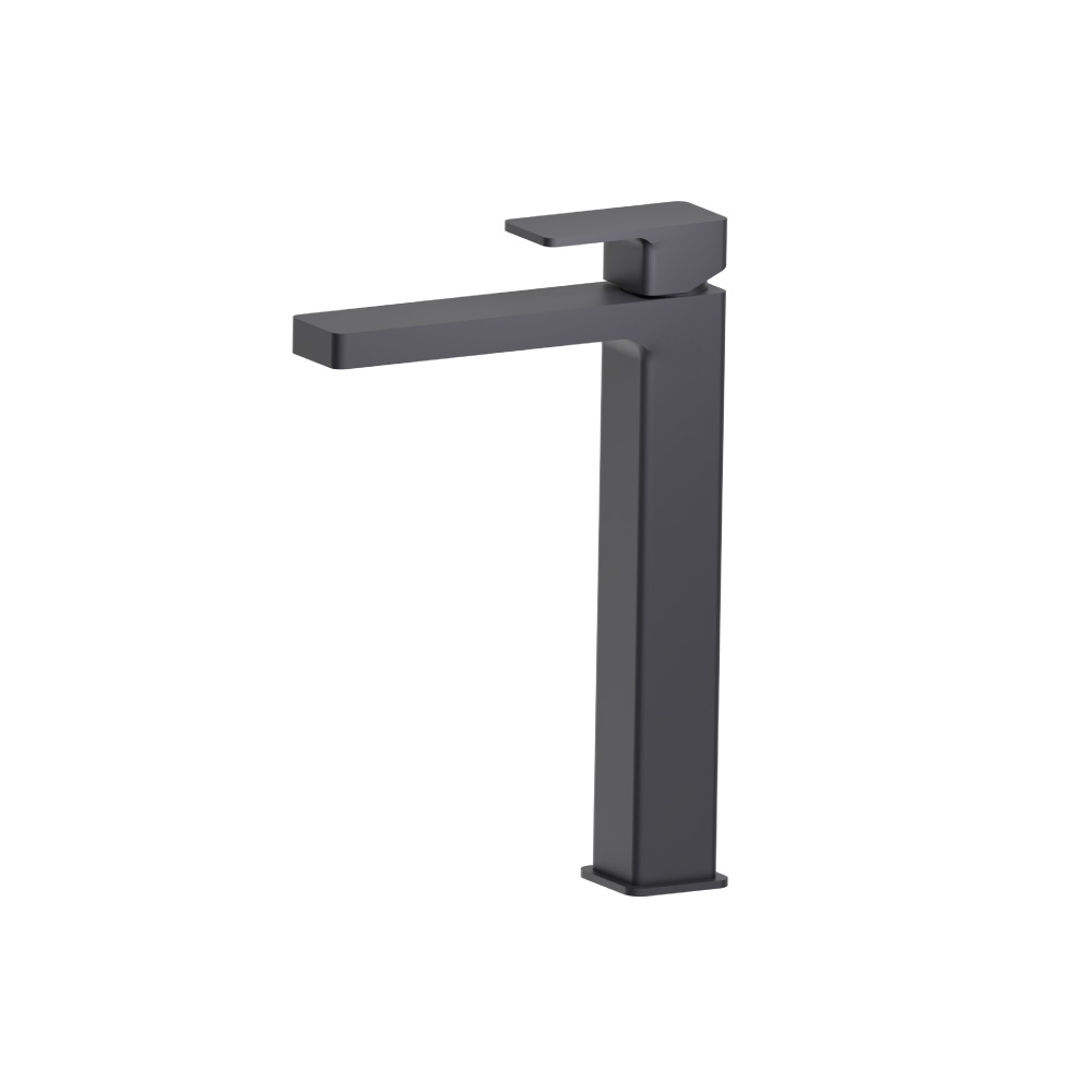 Single Hole Vessel Faucet | Dark Grey