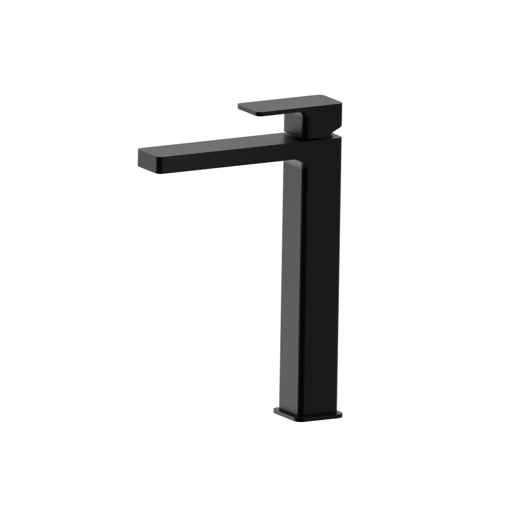 Single Hole Vessel Faucet | Gloss Black