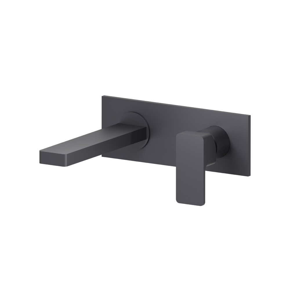 Single Handle Wall Mounted Bathroom Faucet | Dark Grey