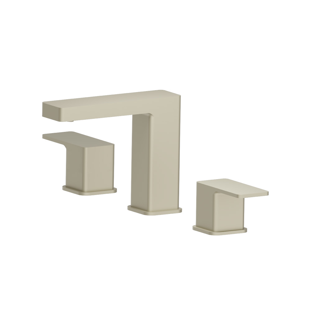 Three Hole 8" Widespread Two Handle Bathroom Faucet | Light Tan