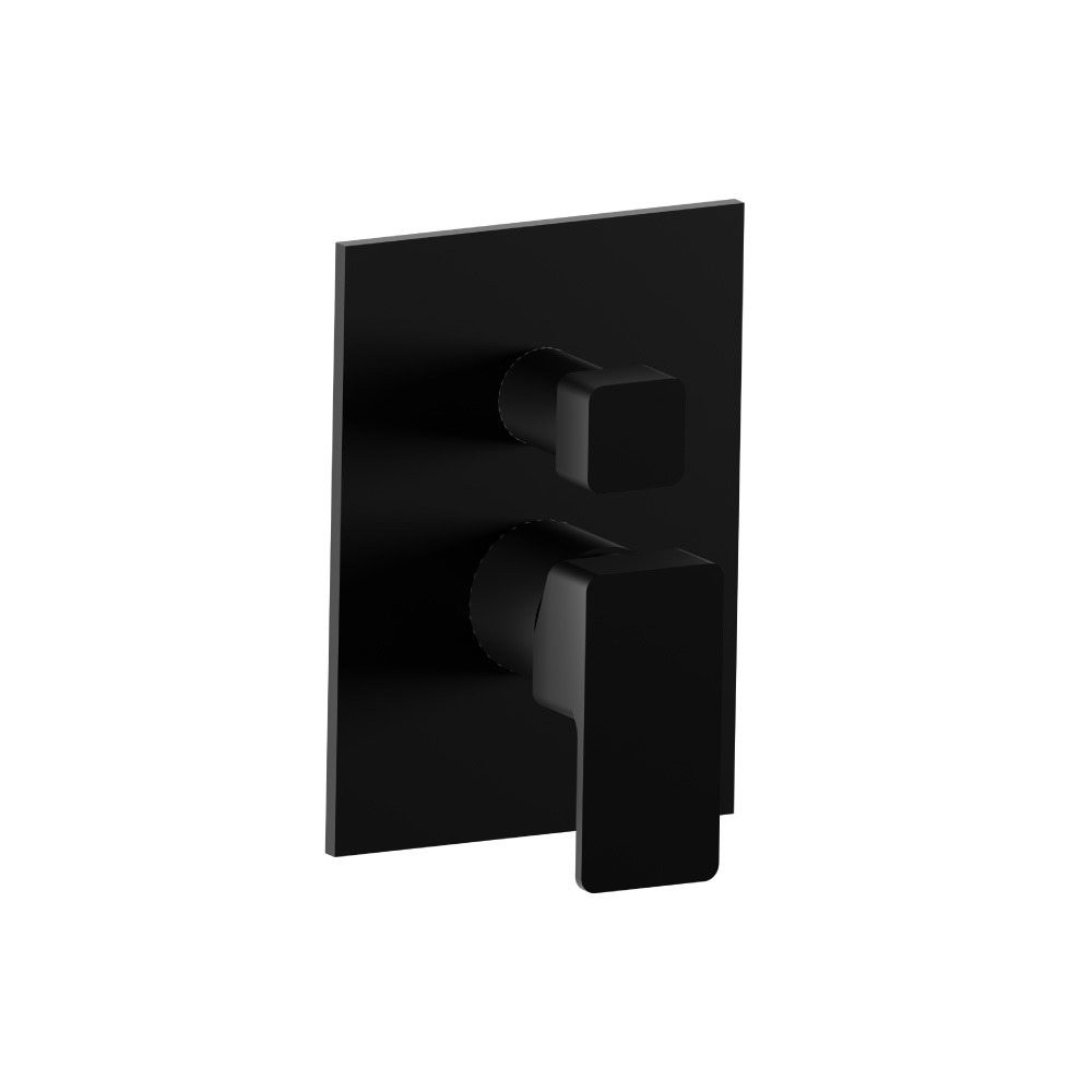 Tub / Shower Trim With Pressure Balance Valve - 2-Output | Gloss Black