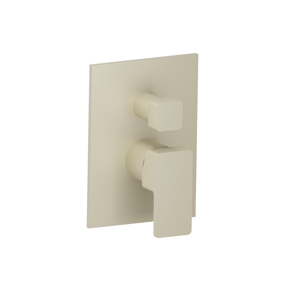 Tub / Shower Trim With Pressure Balance Valve - 2-Output | Light Tan