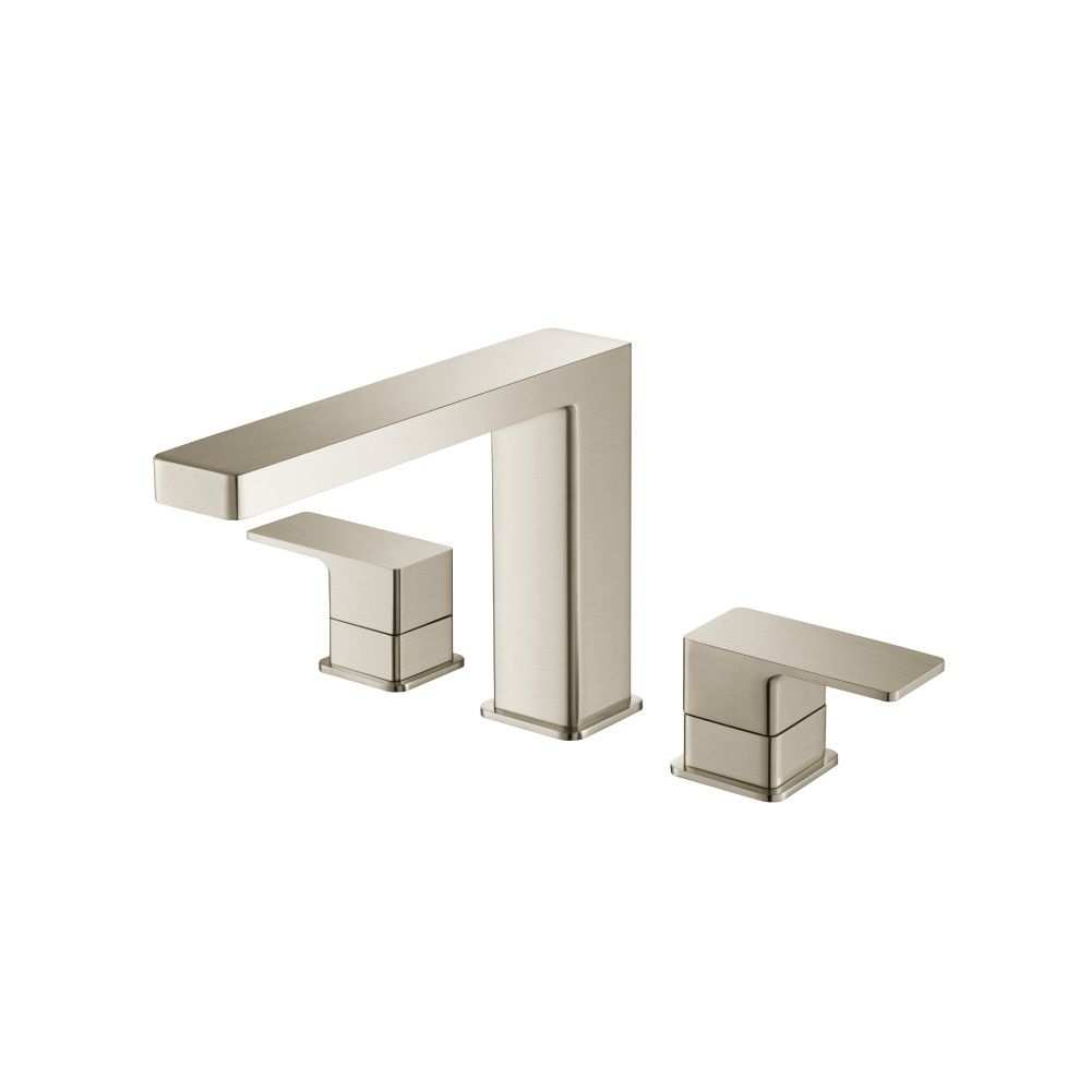 3 Hole Deck Mount Roman Tub Faucet | Brushed Nickel PVD