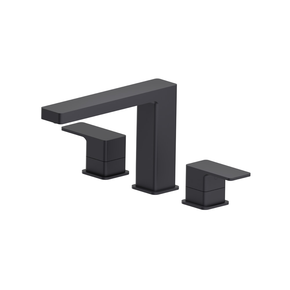 3 Hole Deck Mount Roman Tub Faucet | Dark Grey